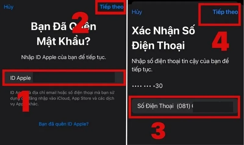 Bật mí cách lấy lại mật khẩu iCloud bằng số điện thoại dễ nhất