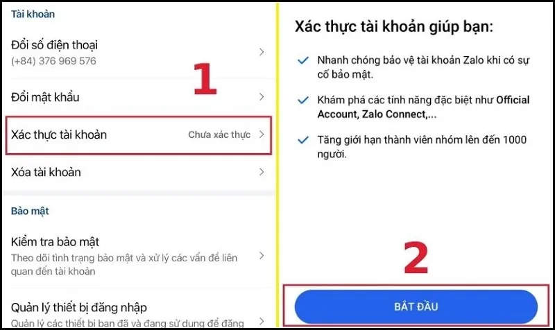 Bật mí cách xác thực tài khoản Zalo giúp tăng tính bảo mật