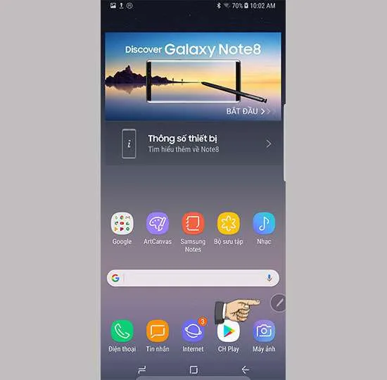 Cách chụp màn hình Galaxy Note 8