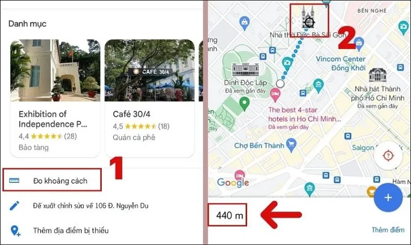 Cách đo khoảng cách trên Google Map điện thoại và máy tính