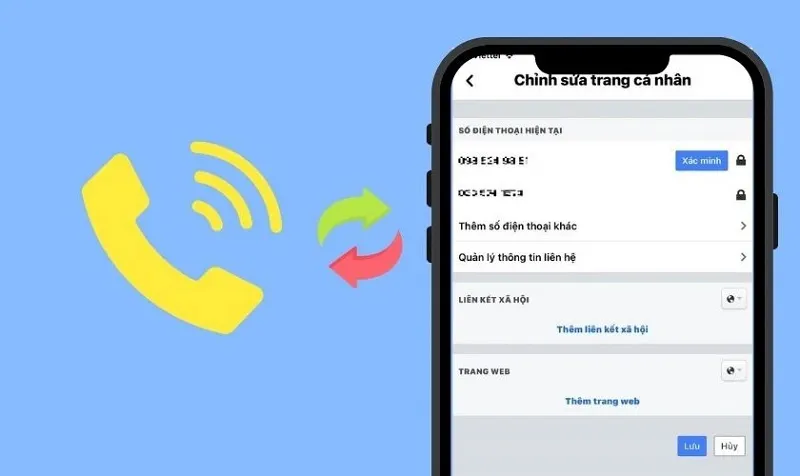 Cách đổi số điện thoại trên Facebook bằng điện thoại và máy tính