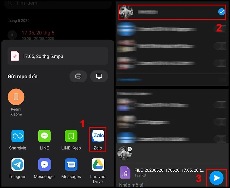 Cách gửi file ghi âm qua Zalo trên điện thoại đơn giản nhất