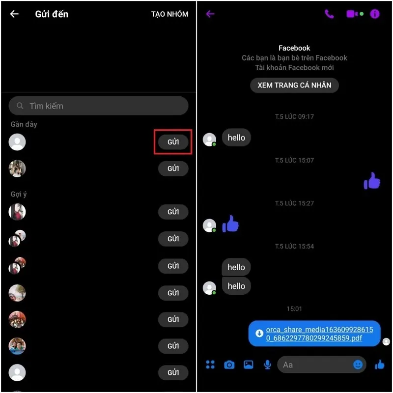 Cách gửi file qua Messenger trên điện thoại và máy tính dễ nhất