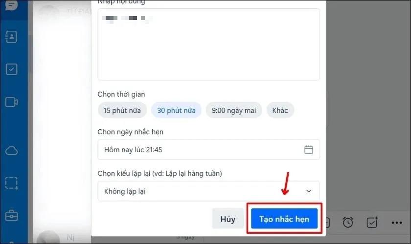 Cách tạo nhắc hẹn trên Zalo đơn giản ai cũng thực hiện được