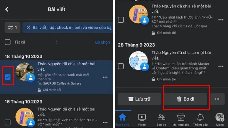 Cách xóa bài viết trên Facebook nhanh nhất