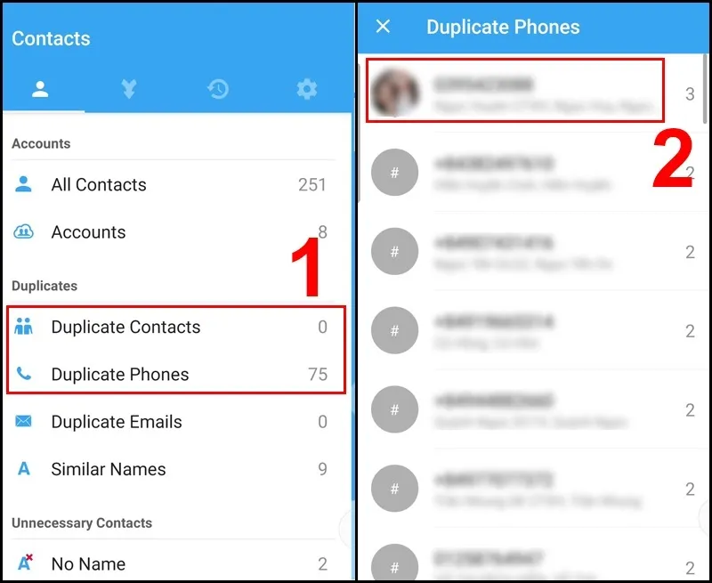 Cách xóa danh bạ trùng lặp trên iPhone và Android