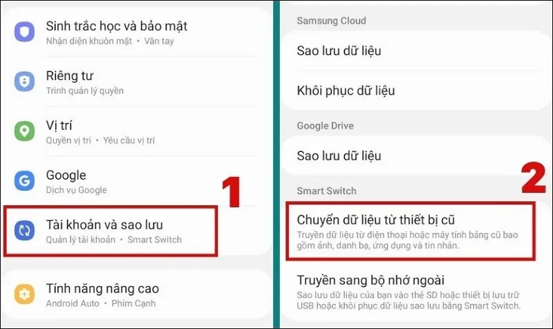 Hướng dẫn cách chuyển dữ liệu Samsung cũ sang Samsung mới thành công