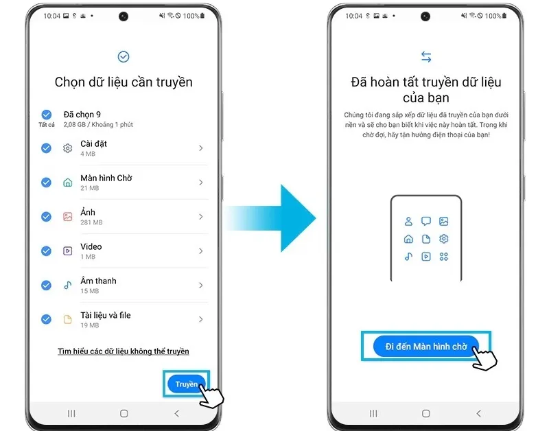 Hướng dẫn cách chuyển dữ liệu Samsung cũ sang Samsung mới thành công