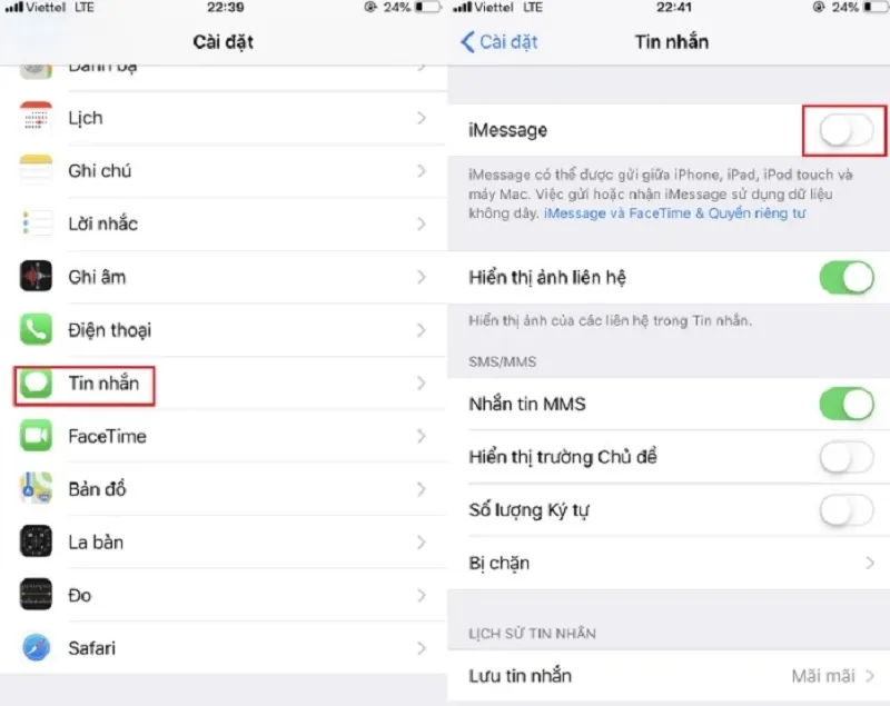 Nguyên nhân và cách khắc phục lỗi iMessage bị đăng xuất trên điện thoại