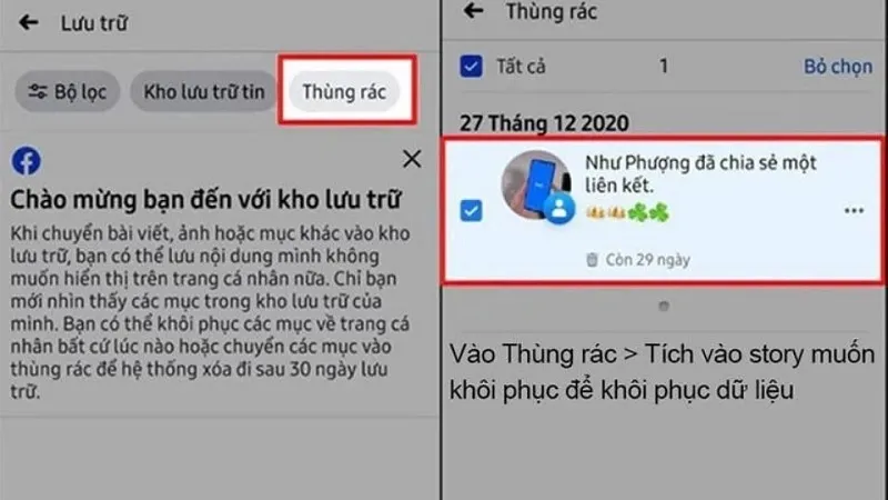 Tại sao Story bị mất trong kho lưu trữ? Cách lấy lại nhanh nhất