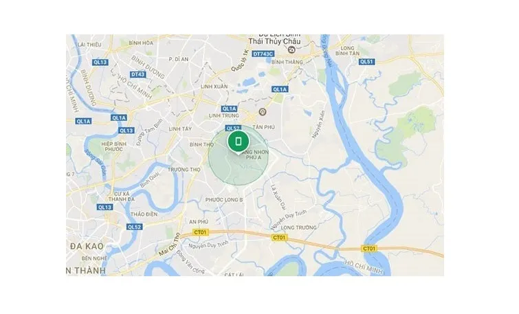 Tìm điện thoại bị mất qua google map