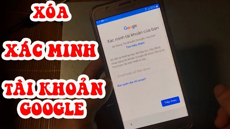 Xóa xác minh tài khoản Google